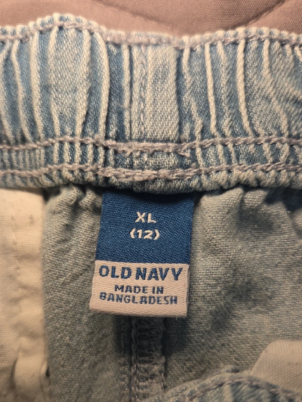 Old Navy Light Wash Denim Drawstring Shorts
